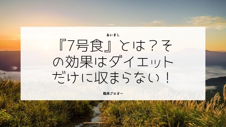 7号食 ダイエット