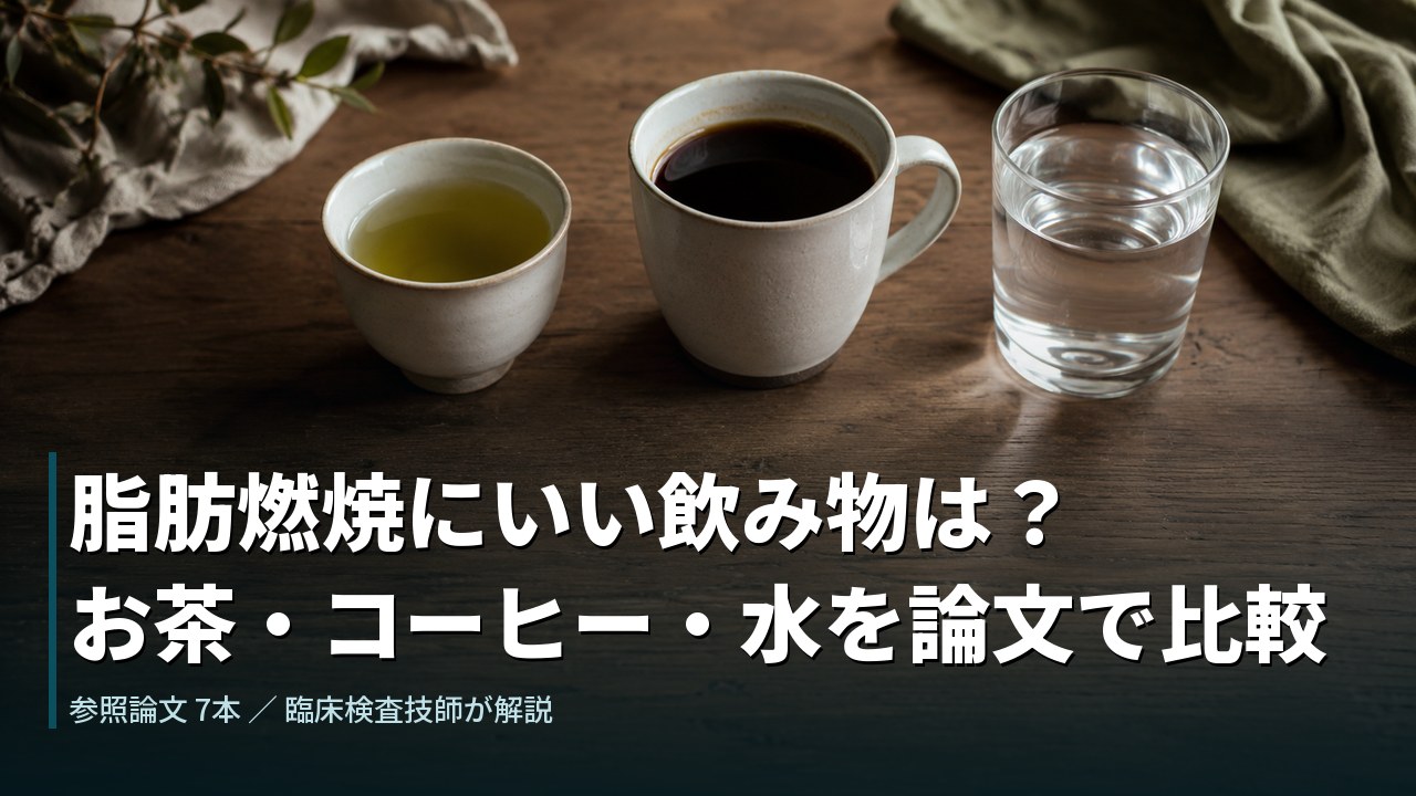 脂肪燃焼にいい飲み物は?お茶・コーヒー・水を論文で比較