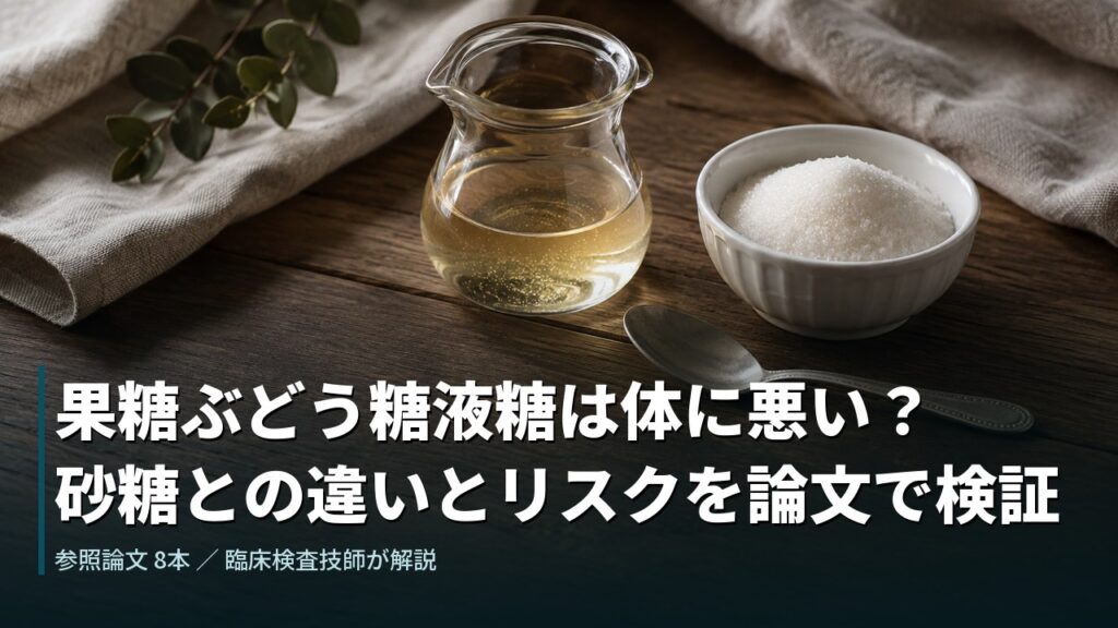 果糖ぶどう糖液糖と砂糖を並べた写真