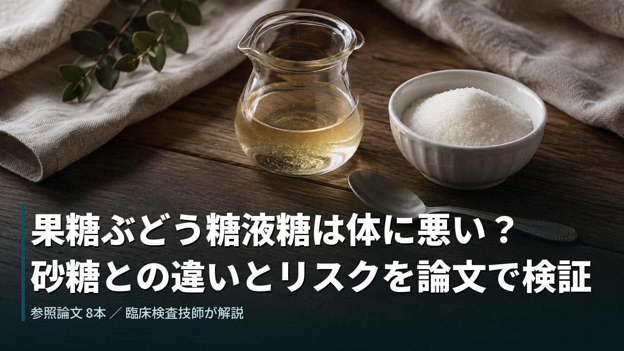 果糖ぶどう糖液糖と砂糖を並べた写真