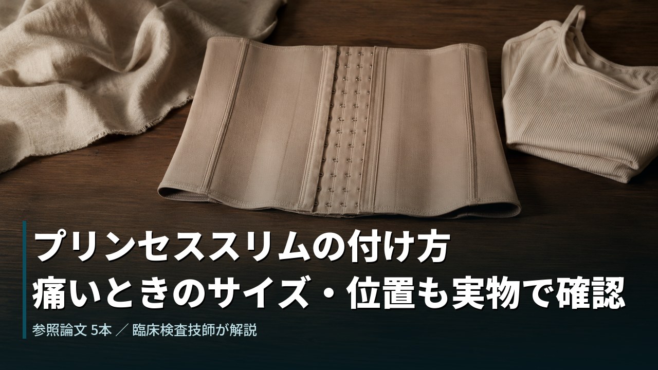 プリンセススリムの付け方|痛いときのサイズ・位置も実物で確認
