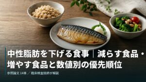 焼き魚と雑穀ごはん、豆と野菜の副菜が並んだ和食の食卓